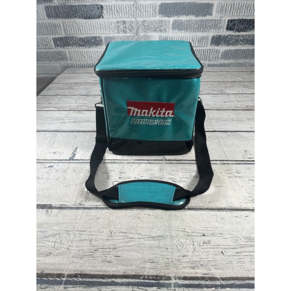 Makita Lithium-Ion Glossy Vinyl Coated Tool Bag Case Water Resistant Teal +Strap
